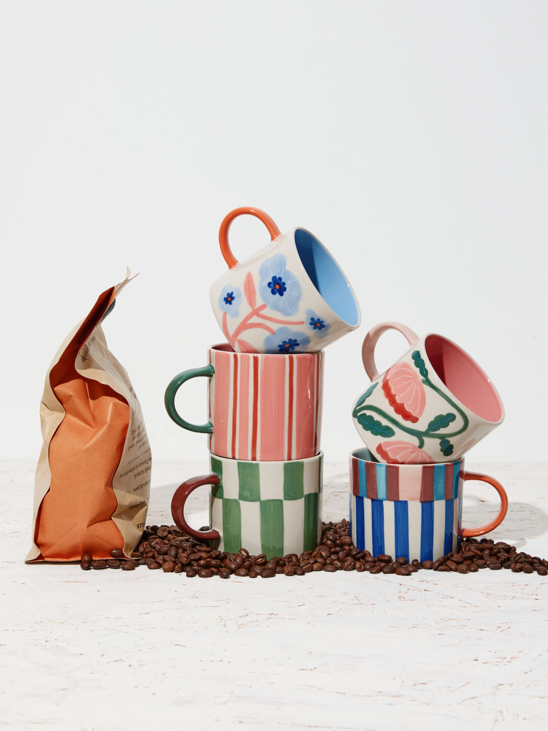 BLOOMIE PINK STRIPE MUG - Image 5