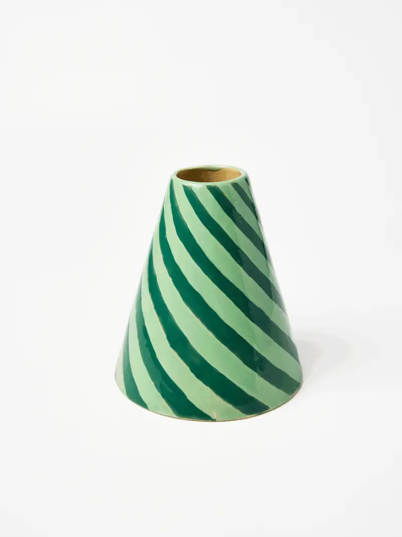 JESTER VASE MINT SWIRL