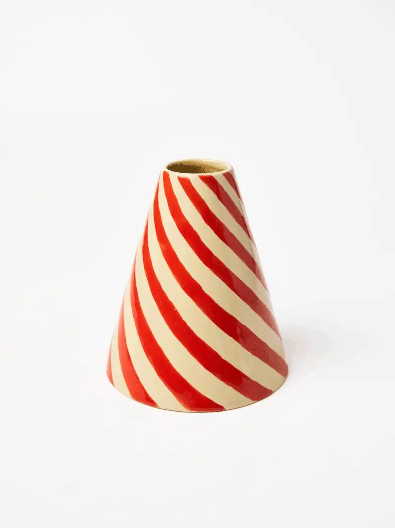 JESTER VASE RASPBERRY SWIRL