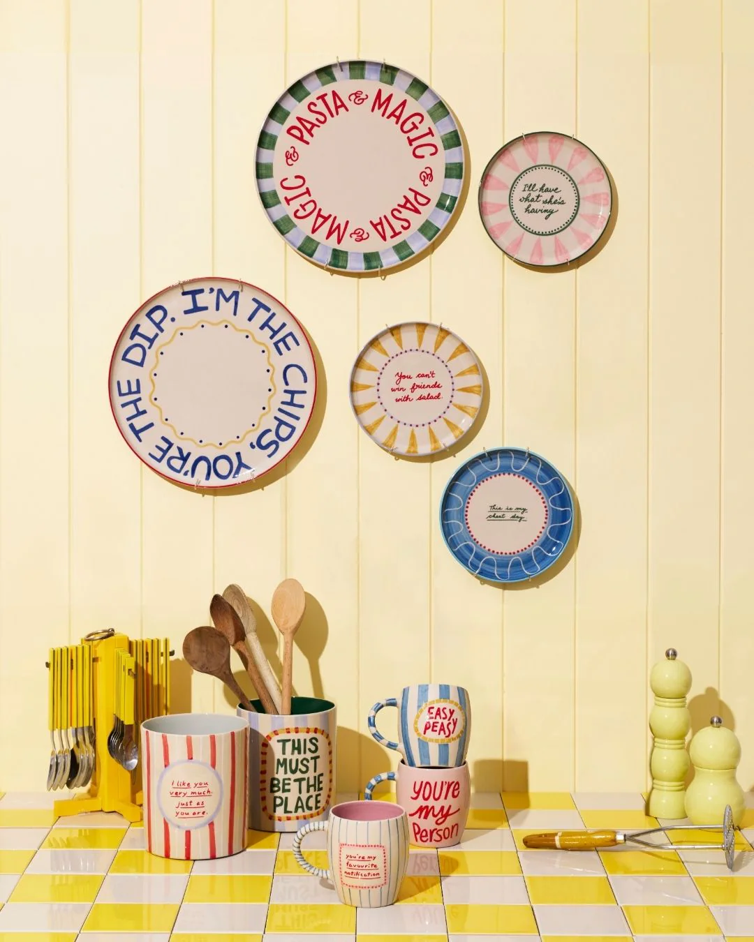 LOVE NOTES PLATTER PASTA STRIPE - Image 4