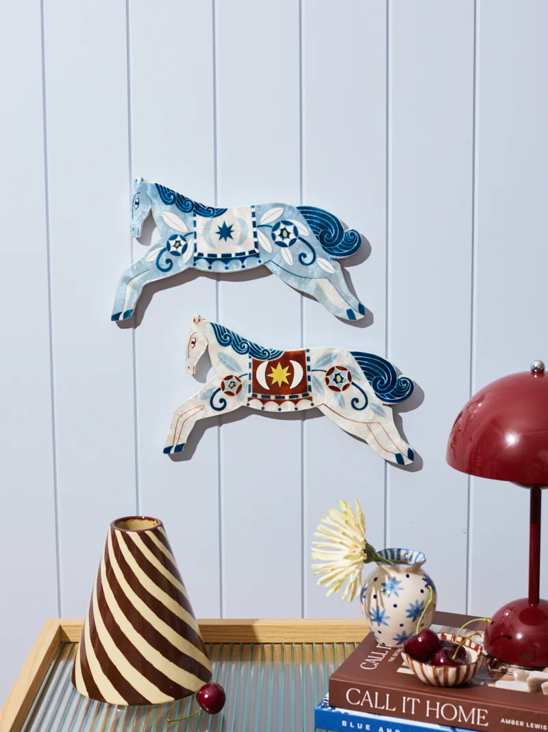 PALOMA WALL ART BLUE HORSE - Image 2